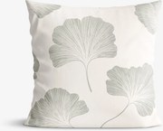 Goldea bavlnená obliečka na vankúš - listy ginkga 40 x 40 cm