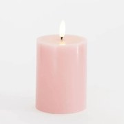 SIRIUS Vosková LED svíčka Sille, světle růžová, 7,5 x 10 cm