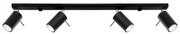 Bodové svietidlo Ring, 4x čierne kovové tienidlo, (možnosť polohovania)