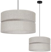 Závesné svietidlo Len, 1x svetlobéžové textilné tienidlo, (fi 40 cm), b