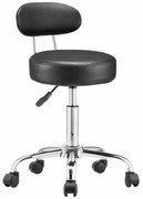 Kozmetická stolička s opierkou, čierna