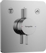 Hansgrohe DuoTurn Q, batéria pod omietku pre 2 spotrebiče, chrómová, HAN-75414000
