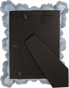 Modrý fotorámik s kvetmi - 19*3*25 cm / 10*15 cm