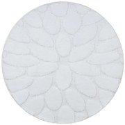 Kúpeľňový koberček SUPREME STONES kamienky, biely kruh
