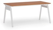 Kancelársky stôl PRIMO SIGMA, 1600 x 800 mm, biela podnož, čerešňa
