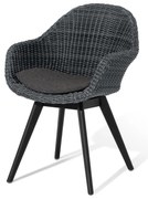 Škrupinová stolička s polyratanovým výpletom