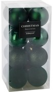 Súprava 16 ks vianočných ozdôb Festive Sparkles, zelená, pr. 8 cm, plast, pr. 8 cm
