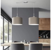 Eglo - LED  Luster na lanku TUNJA 2xE27/60W/230V taupe 1xEG32519+2xEG32488