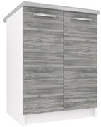 Kuchynská skrinka Belini spodná 60 cm šedý antracit Glamour Wood s pracovnou doskou TOR SD2-60/0/WT/GW/0/E
