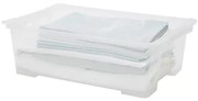 Rotho Univerzálny úložný box, krabica s vekom, EVO, transparentný - 58x39x32, 30 l