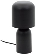 Čierna stolová lampa s kovovým tienidlom (výška 28 cm) Monze – Kave Home