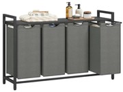 Kôš na bielizeň REX čierna/sivá