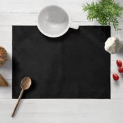 Biante Prestieranie na stôl/imitácia brúsenej kože Alcantara ALC-012 Čierne 30x40 cm