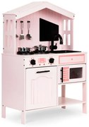 Kvalitná drevená detská kuchynka + príslušenstvo