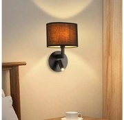 Brilagi - LED nástenné svietidlo DAYA 1xE14/40W/230V + LED/3W čierne