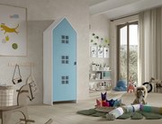 Detská šatníkova skriňa v tvare plážového domčeka modrá 57cm