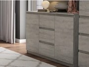 Komoda s 3 zásuvkami Carlos, šedý beton, 120 cm%