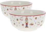 Súprava 2 porcelánových misiek Luskáčik 500 ml