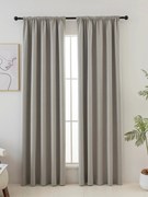 Blackout závesy Ricardo béžové - 140 x 180 cm (2ks) - riasiaca stuha