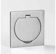 Brilagi - Vonkajšia vstavaná podlahová zásuvka IP55 matný chróm štvorcový