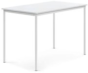 Stôl BORÅS, 1400x800x900 mm, laminát - biela, biela