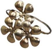 Bronzový kovový držiak na obrúsky s kvietkom Flower - 6*5cm