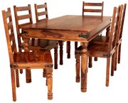 furniture-nabytek.cz - Jedálenský stôl so stoličkami pre 6 osôb z masívneho palisandru
