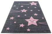 Detský koberec Kids Hviezdičky ružový