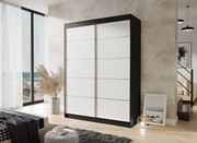 ŠATNÍKOVÁ SKRIŇA EMA 150 cm ČIERNA / BIELA