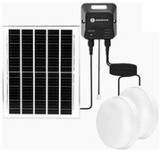 Aigostar - LED Solárne svietidlo 2xLED/70W/12V 12000 mAh 6500K pr. 20,5 cm