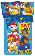 Modré bavlnené detské obliečky do postieľky 100x135 cm Paw Patrol "Pawsome days ahead" – Jerry Fabrics