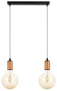 Luster na lanku MIROS 2xE27/60W/230V čierna/medená