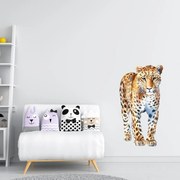 60x110cm Leopard - textilná nálepka na stenu