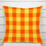 Biante Bavlnená obliečka na vankúš Olivia OL-003 Oranžovo-žltá kocka veľká 30 x 50 cm
