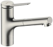 Hansgrohe Zesis M33, drezová batéria 150, s výsuvnou spŕškou, vzhľad nerezový, HAN-74800800