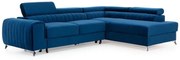 Rohová sedacia súprava CITY, pravá, modrá (monolith 77)