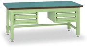Dielenský stôl GL s 2 závesnými boxami na náradie, MDF + PVC doska, 4 zásuvky, 1800 x 750 x 800 mm