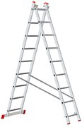 Hliníkový dvojdielny výsuvný rebrík VENBOS HOBBY, 2x9 priečok, 3,94 m