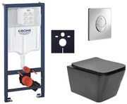 Závesný wc set do ľahkých stien / predstenová montáž SAT Infinitio SIKOGRSIN12BSA