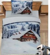3D Obliečky Chata Bavlna 70x90 140x200 cm