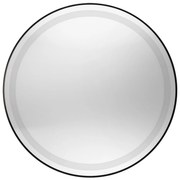Kulaté nástěnné zrcadlo s LED osvětlením Beniamino 90 cm černé