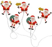SOLIGHT LED okenná reťaz - Santa, 6x LED, prísavná, 120cm, 2x AA