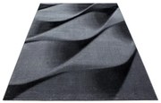 Koberec Parma vlny sivo čierny