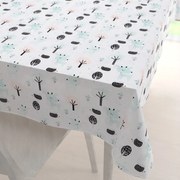 Biante Detský bavlnený obdĺžnikový obrus Sandra SA-369 Srnčekovia a ježkovia v lese 50x100 cm