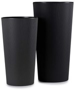 Súprava 2 kvetináčov URBANICA ECO čierna