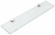 AQUALINE SB115 Samba sklenená polica 50 cm, strieborná