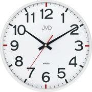 Nástenné hodiny JVD HX2508.1 – biele, vypuklé sklo a tichý chod sweep, 30 cm