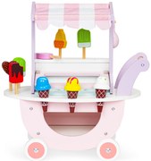 ECOTOYS Drevený zmrzlinový vozík s magnetickými zmrzlinami, 12 dielov