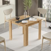 Štvorcový jedálenský stôl Houseland Future 01 dub Castello/antracitovo sivý