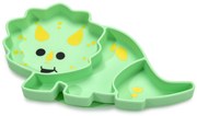 Silikónový delený tanierik s prísavkou - dinosaurus